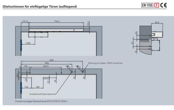 ECO Gleitschienenschließer TS 41–EN 1-4 EFR III